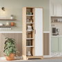 Hanah Home Armario Multiusos Roble y Blanco LIB2-SW